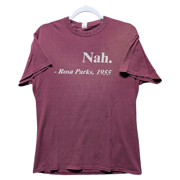 Y2K Mid 2000's Rosa Parks "Nah." Quote T shirt - Picture 1 of 7